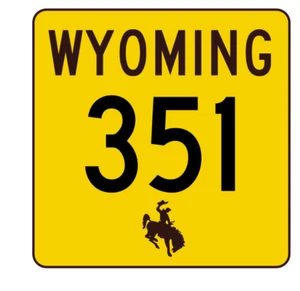 Wyoming Highway 351 Sticker R3521 Highway Sign - Picture 1 of 1