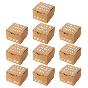 10Pcs Cookie Boxes Treat Boxes Biscuit Box Clear Windown Box - Picture 1 of 12