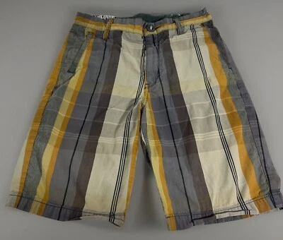 Pantalones cortos de monopatín a cuadros Volcom para niños talla 28/16 Foto 1 de 4