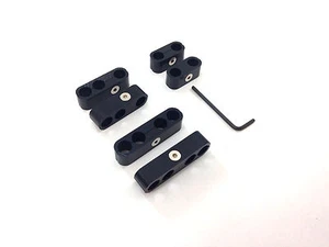Aluminum Spark Plug Wire Separators Dividers 8.5mm 8.8mm 9mm 9.5mm 10mm Black 6 - Picture 1 of 1