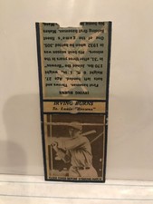 VINTAGE 1935-36 Irving Burns Diamond Matchbook Cover, St. Louis Browns, LOOK!