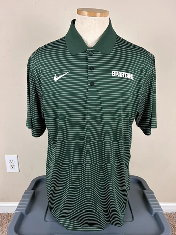 Nike Dri Fit Michigan State Spartans Golf Polo Shirt Men’s Size L Cover