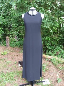 Evan-Picone Evening Dress Sz 4 Long Black 20" Side Pleat Versatile and Practical - Picture 1 of 6