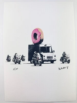 BANKSY Original Vintage Art Print Lithograph Signed Limited with COA - Image 1 of 3