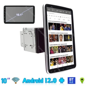 10.1" Rotatable Double 2Din Car Stereo Radio Android 12.0 GPS NAVI WIFI+Camera - Picture 1 of 14