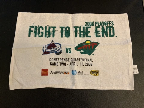 2008 Minnesota Wild vs Colorado Avalanche Stanley Cup Playoffs Rally Towel NHL Cover