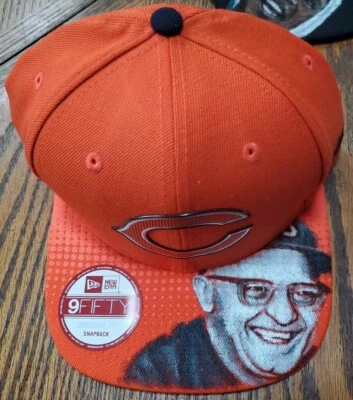 1/1 Custom Hand Painted George Halas Chicago Bears NFL New Era Hat Snapback - Image 1 of 3