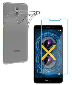 For HUAWEI HONOR 6X CLEAR CASE + TEMPERED GLASS SCREEN PROTECTOR SHOCKPROOF 6 X - Picture 1 of 12