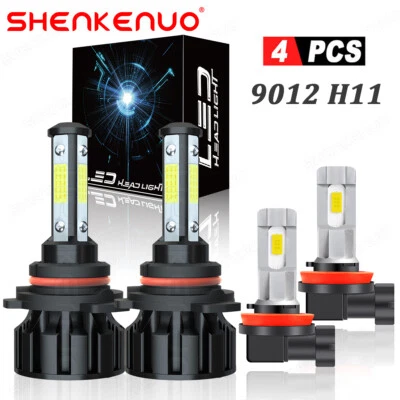 For Buick Envision 2016-2019 LED Headlight + Fog Light Bulbs 6000K Kit 9012+H11 - Image 1 of 4