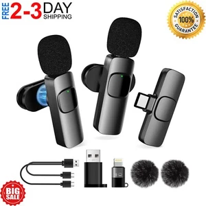 Microfono Mini Inalambrico De Para Celular Iphone O Android 2 Solapa Micrófonos - Picture 1 of 9