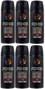 AXE LYNX deodorant Body Spray 150ml, 48H FRESH FRAGRANCE Dark Temptation 6 PACK - Picture 1 of 3