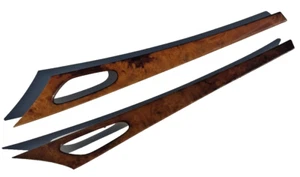 03-12 MERCEDES R230 Sl500 SL550 DOOR TRIM MOLDINGS PAIR LEFT & RIGHT WOOD GRAIN - Bild 1 von 11