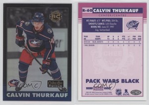 2020 O-Pee-Chee Platinum Retro Rainbow Black Pack Wars Calvin Thurkauf Rookie RC