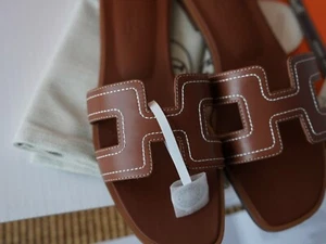 HERMES ORAN DAMEN SANDALEN BRAUN - Bild 1 von 8