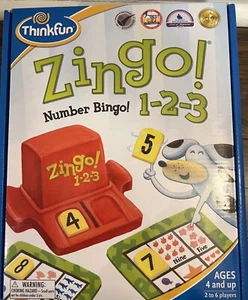 Think Fun Zingo 1-2-3 Number Bingo Game - Picture 1 of 2