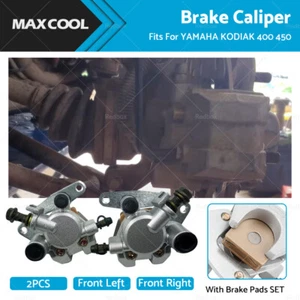 Front Left+Right BRAKE CALIPER with Brake Pads Set Fit For YAMAHA KODIAK 400 450 - Picture 1 of 11