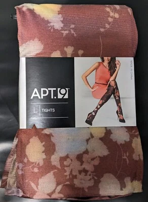 APT 9 Mesh Legwear FLORAL PRINT FASHION PANTYHOSE - Image 1 of 2