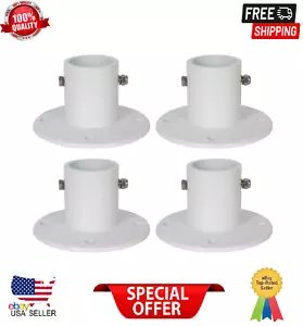 Set of 4 In-ground Swimming Pool Aluminum Deck Flanges For Slide-4 Pack - Picture 1 of 11