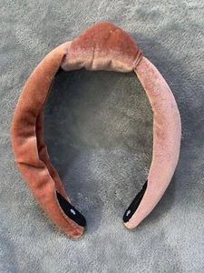 Auténtica diadema anudada de terciopelo rosa Lela Sadoughi - Imagen 1 de 5