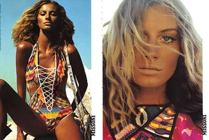 2002 Missoni Marcus Piggott Mert Alas Gisele Bundchen 4 páginas anuncio de revista - Imagen 1 de 2