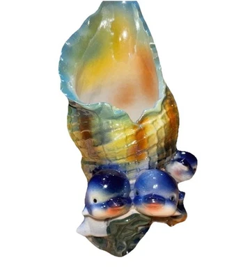 Lusterware 3 Dolphin Seashell de colección Foto 1 de 4