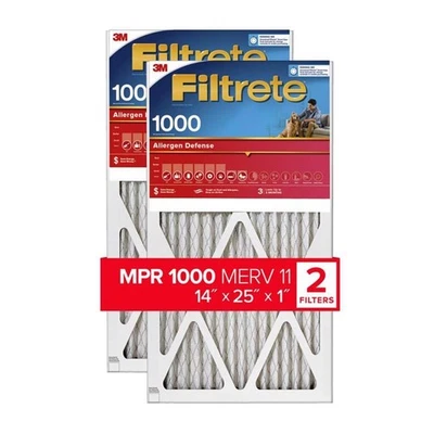 3M Filtrete 14 in. W x 25 in. H x 1 in. D 11 MERV Pleated Air Filter (Pack of 3) - Image 1 of 4