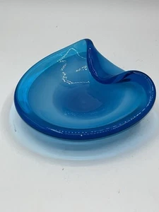 MCM Murano Stil Aqua Blau Kunst Glas Schale Lagenlook Sommerso Technik Schale - Bild 1 von 7