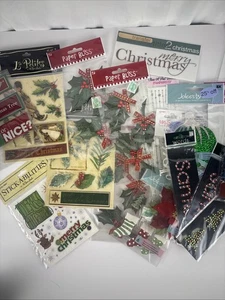 Weihnachten Urlaub Winter Scrapbooking Lot Aufkleber Jolees Stickabilities ++ - Bild 1 von 7