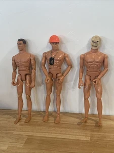 Vtg Lot Of 3 GI Joe Action Figures 12" Hasbro Nude - Picture 1 of 4