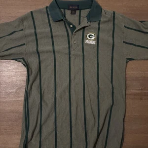VNTG Green Bay Packers Antigua Kurzarm Poloshirt gestreift Größe XL - Bild 1 von 5