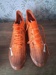 Puma Ultra 1.1 FG/AG Orange Football Boots mens size 12 - Picture 1 of 5
