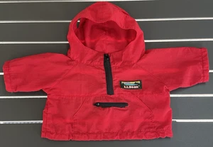 Giacca parka pioggia LL BEAN rosso anni 90 ricambio solo per peluche vintage orso noorso - Foto 1 di 11