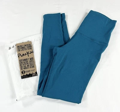 Leggings Purakai Ecoflex 2.0 Algodón Orgánico Cintura Alta Para Mujer’s S Tidal Teal B423 Foto 1 de 4