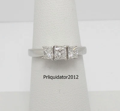 Обручальное или свадебное кольцо с натуральным бриллиантом 3/4 карата белое золото 14 карат - Изображение 1 из 4