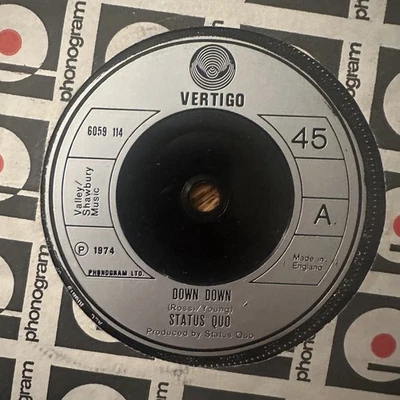 Status Quo – Down Down - Vinyl 7" Single UK Import - VG+ - Image 1 of 2