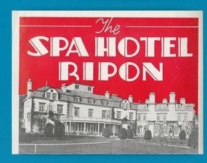 Hotel luggage label England The Spa Ripon #585 - Picture 1 of 1