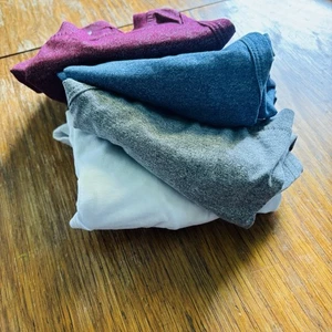 NEW Athletic Crop Tank Top 4 Pack Laslulu Women's Sz M White Grey Blue Burgundy - Picture 1 of 11