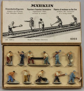 Märklin HO #0203 (404Gc) Die Cast Railroad Figure Set, EX/BX 1952 to 1965 - Picture 1 of 3