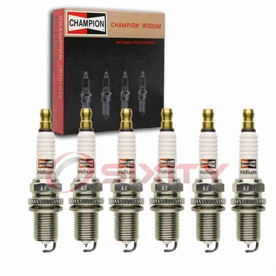 6 pc Champion Iridium Spark Plugs for 1985-2001 Nissan Maxima 3.0L V6 ao - Image 1 of 4