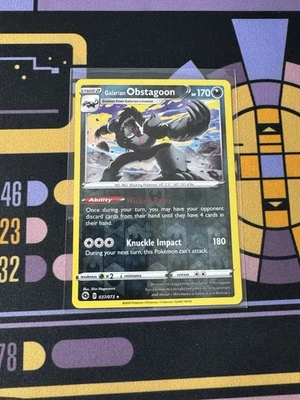Pokemon - Galarian Obstagoon 037/073 - Reverse Holo Rare- Champion's Path - NM/M - Image 1 of 2