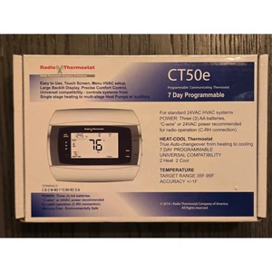 Radio Thermostat CT50e Programmable 7-Day Heat Cool Universal New - Picture 1 of 2