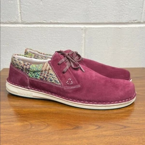 NEW Birkenstock Memphis Burgundy Tie Lace Loafers Suede EU46 Narrow Fit 406733 - Picture 1 of 6