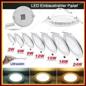 Foco empotrable panel redondo LED focos empotrables Ultraslim AC220-240V luces lámpara - Imagen 1 de 19