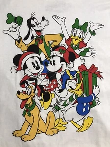 Disney Mickey Minnie Donald Daisy Goofy T-Shirt XLarge Merry Christmas Holiday - Picture 1 of 4