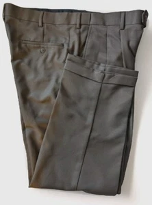 SAVANE Men's Chocolate Brown Cuffed Dress Pants - Size 38W x 29L - Picture 1 of 4