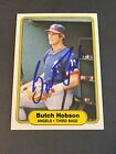 Butch Hobson Signed 1982 Fleer Card Auto La Angels Autograph Baseball Coa