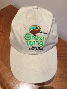 Green Wing Ducks Unlimited Beige Cap Hat Adjustable  - Picture 1 of 7