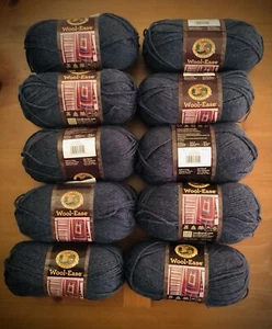 Lion Brand Wool Ease Yarn Blue Mist 77790 Medium 3 Oz Lot Of 10 80% AcrylicWool - Picture 1 of 3