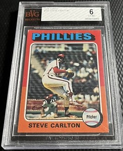 1975 Topps BVG 6 Steve Carlton Phillies HOF #185 - Graded 6 - EX/MT