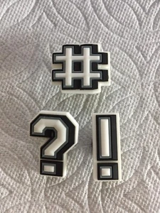 HASHTAG JIBBITZ EXCLAMATION MARK SHOE CHARM FITS CROCS QUESTION MARK JIBBITZ - Picture 1 of 5
